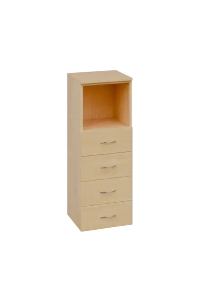 CN 3 - 44ZN skříň, 4-zásuvková/nika, 1100x400x400, bříza světlá